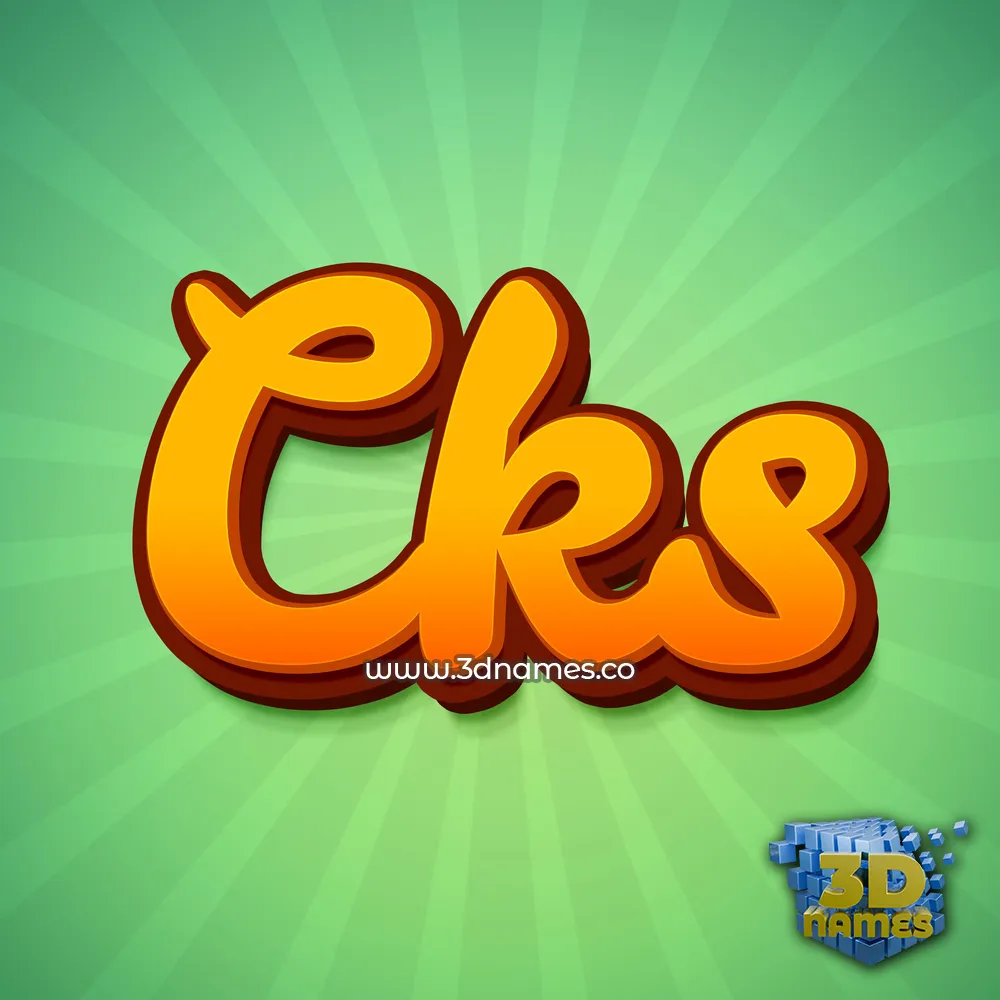 cks in Green Rays style - 3D name wallpaper