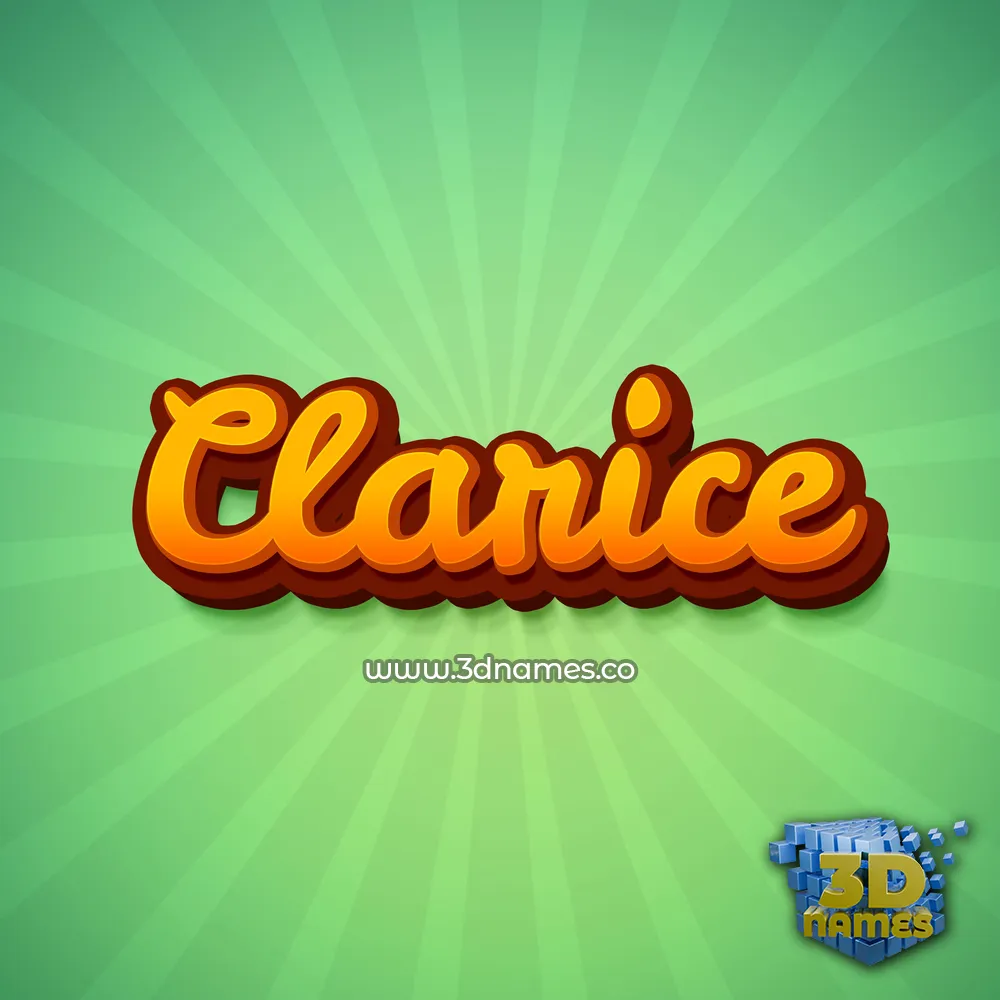 clarice in Green Rays style - 3D name wallpaper