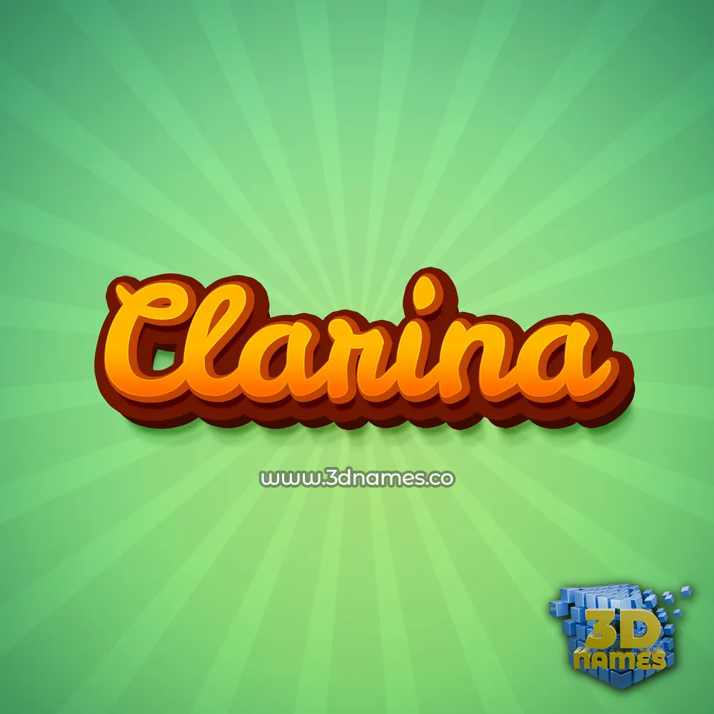 clarina in Green Rays style - 3D name wallpaper