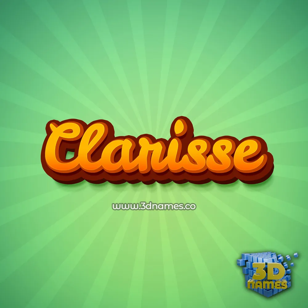 clarisse in Green Rays style - 3D name wallpaper