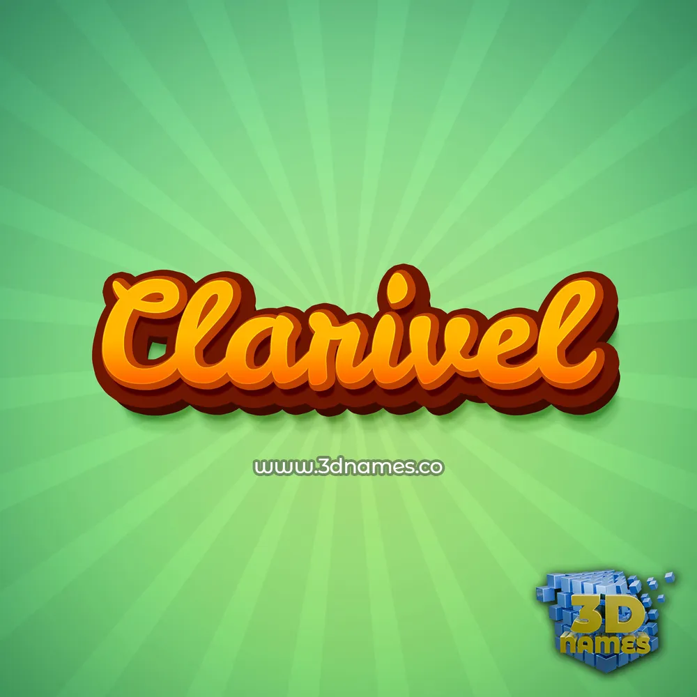 clarivel in Green Rays style - 3D name wallpaper
