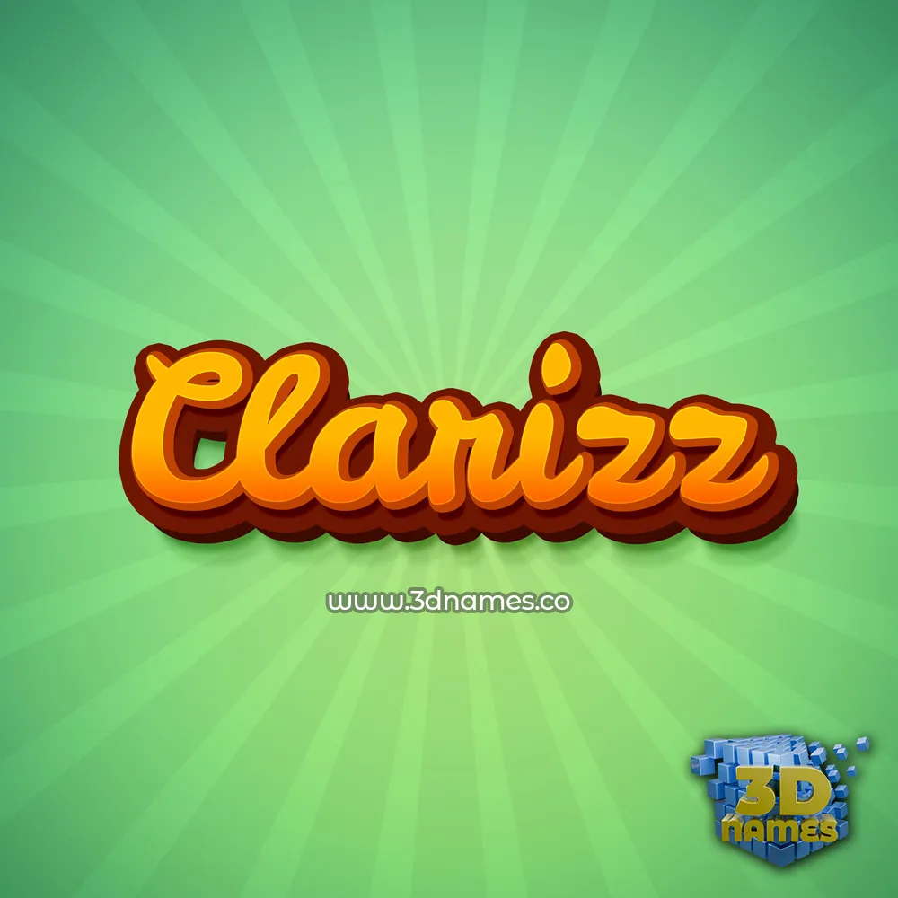 clarizz in Green Rays style - 3D name wallpaper
