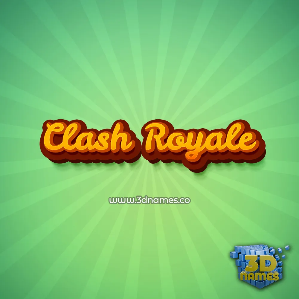 clash royale in Green Rays style - 3D name wallpaper