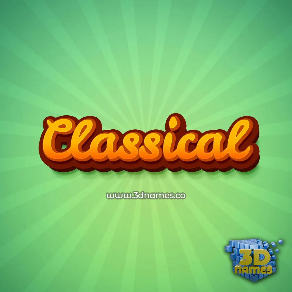 classical in Green Rays style - 3D name wallpaper