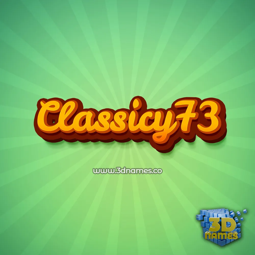 classicy73 in Green Rays style - 3D name wallpaper