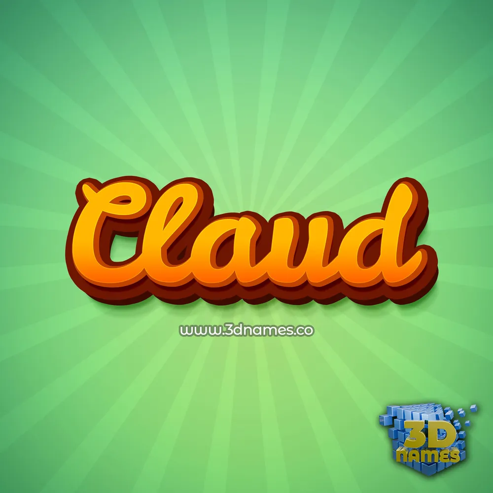 claud in Green Rays style - 3D name wallpaper