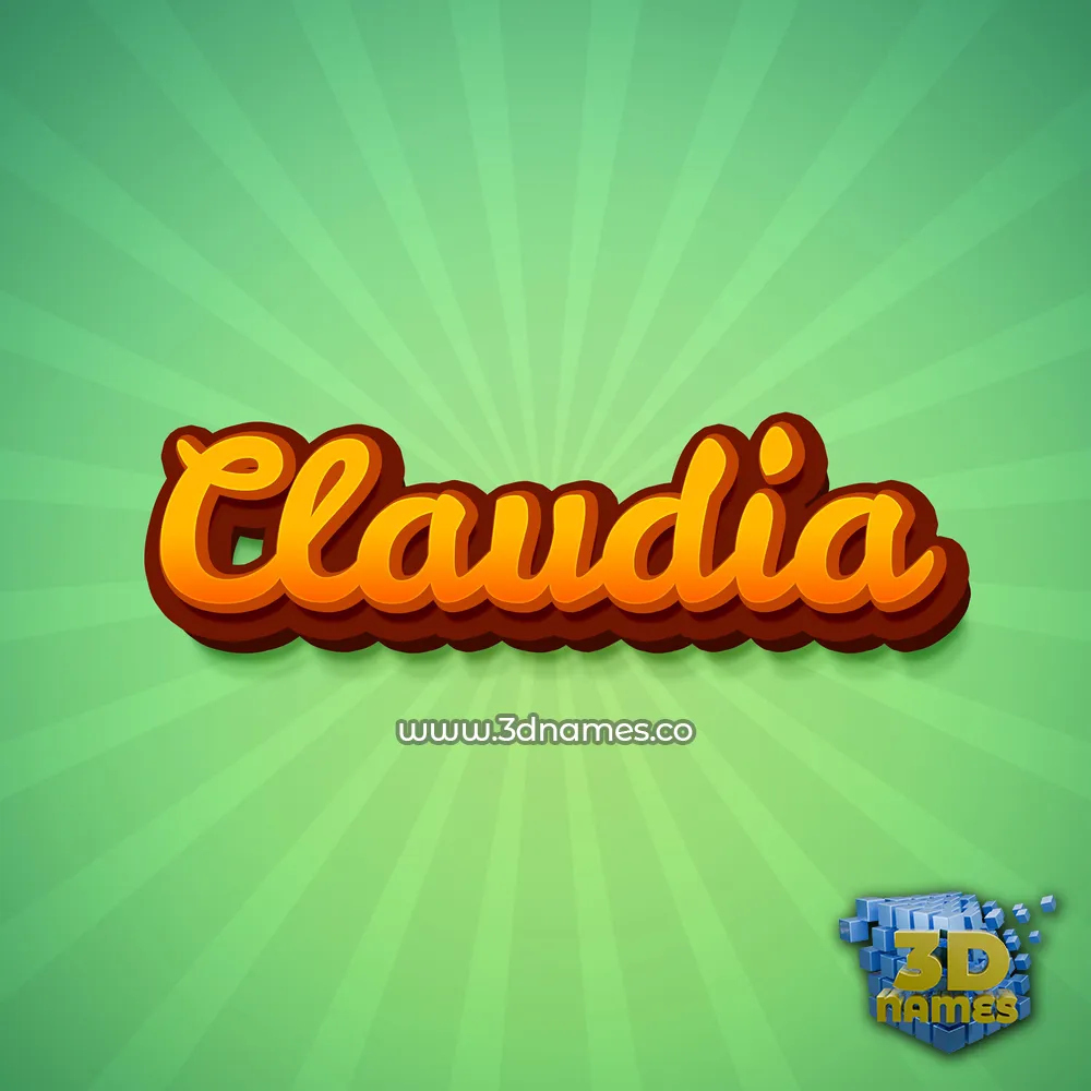 claudia in Green Rays style - 3D name wallpaper