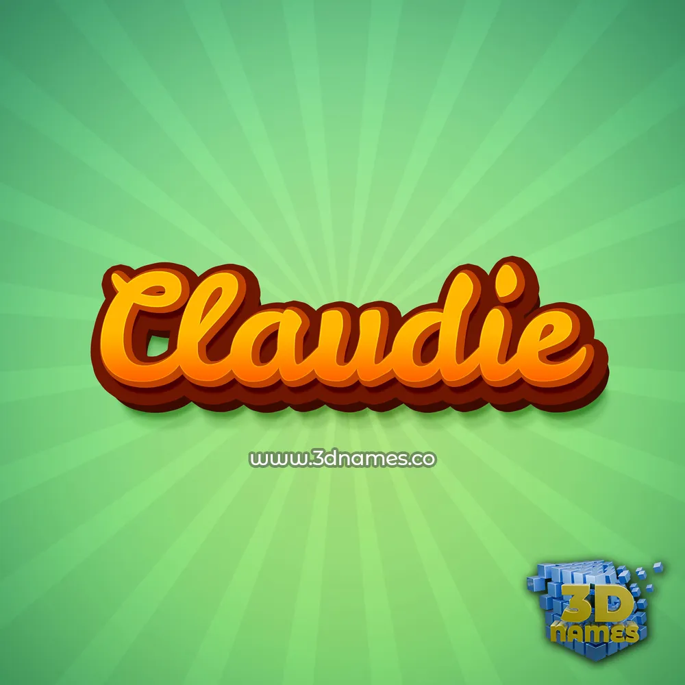 claudie in Green Rays style - 3D name wallpaper