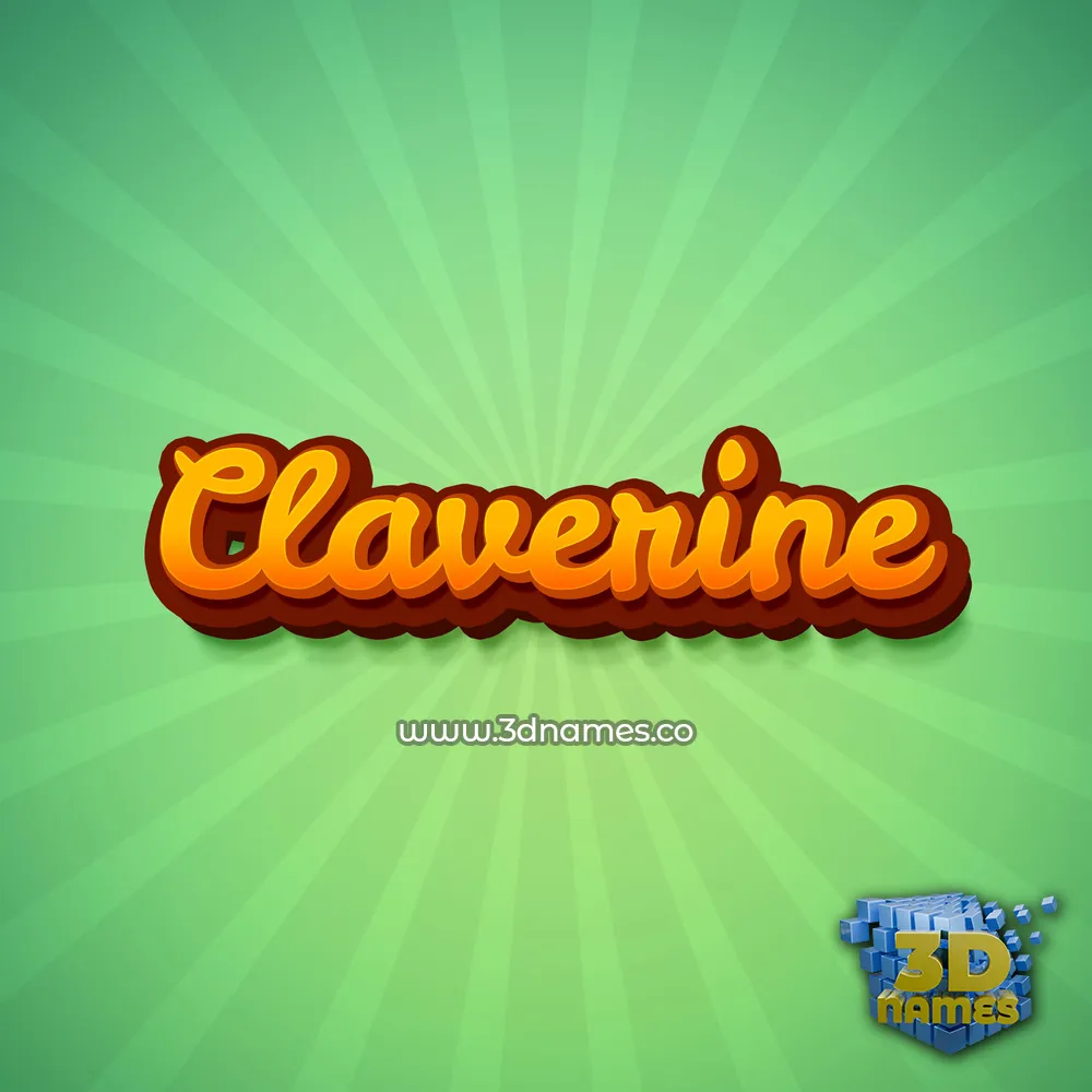 claverine in Green Rays style - 3D name wallpaper