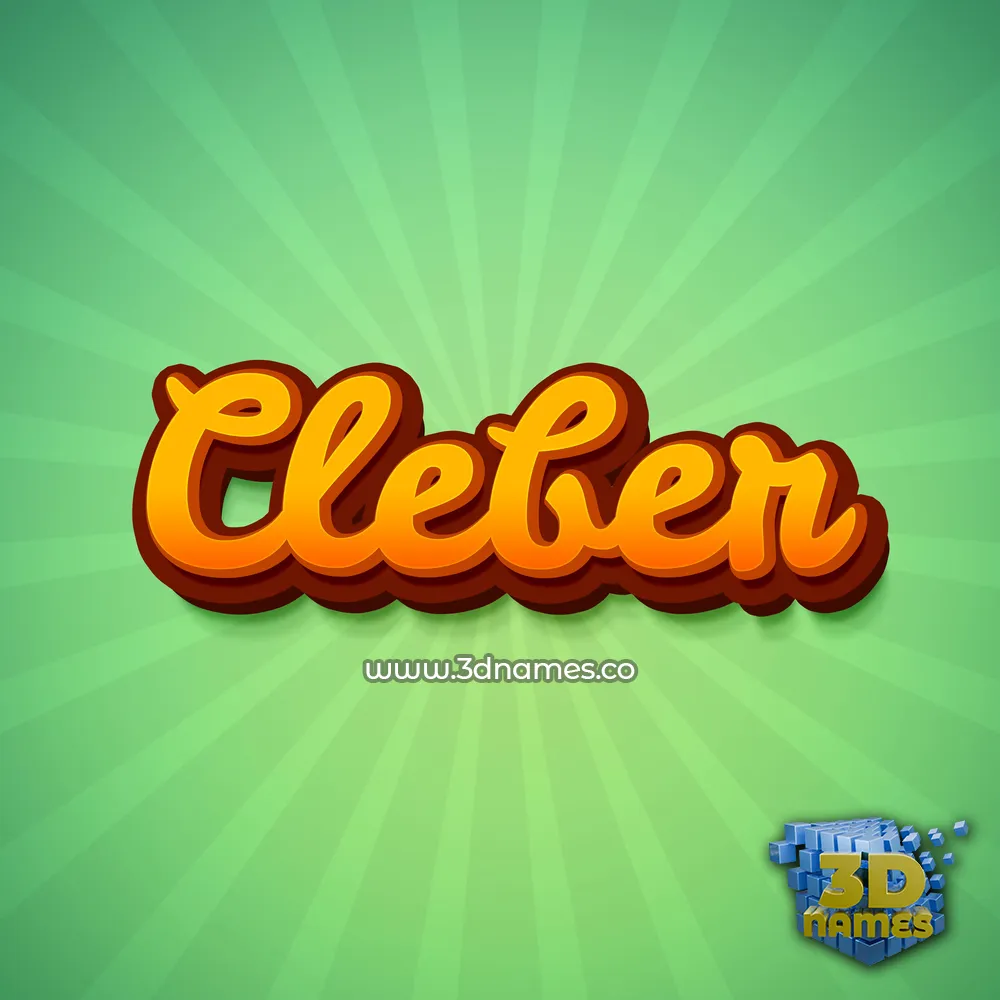 cleber in Green Rays style - 3D name wallpaper
