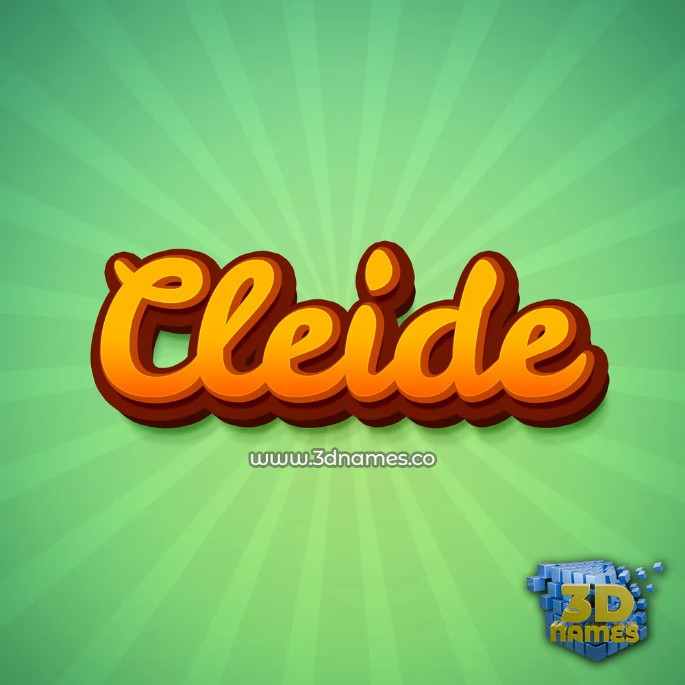 cleide in Green Rays style - 3D name wallpaper