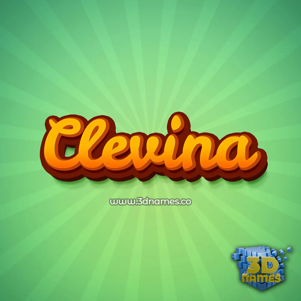 clevina in Green Rays style - 3D name wallpaper