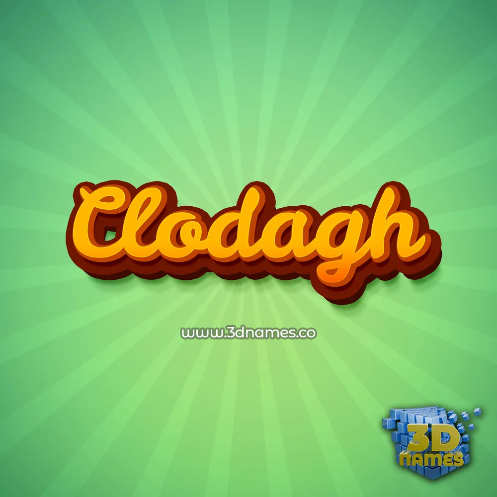 clodagh in Green Rays style - 3D name wallpaper