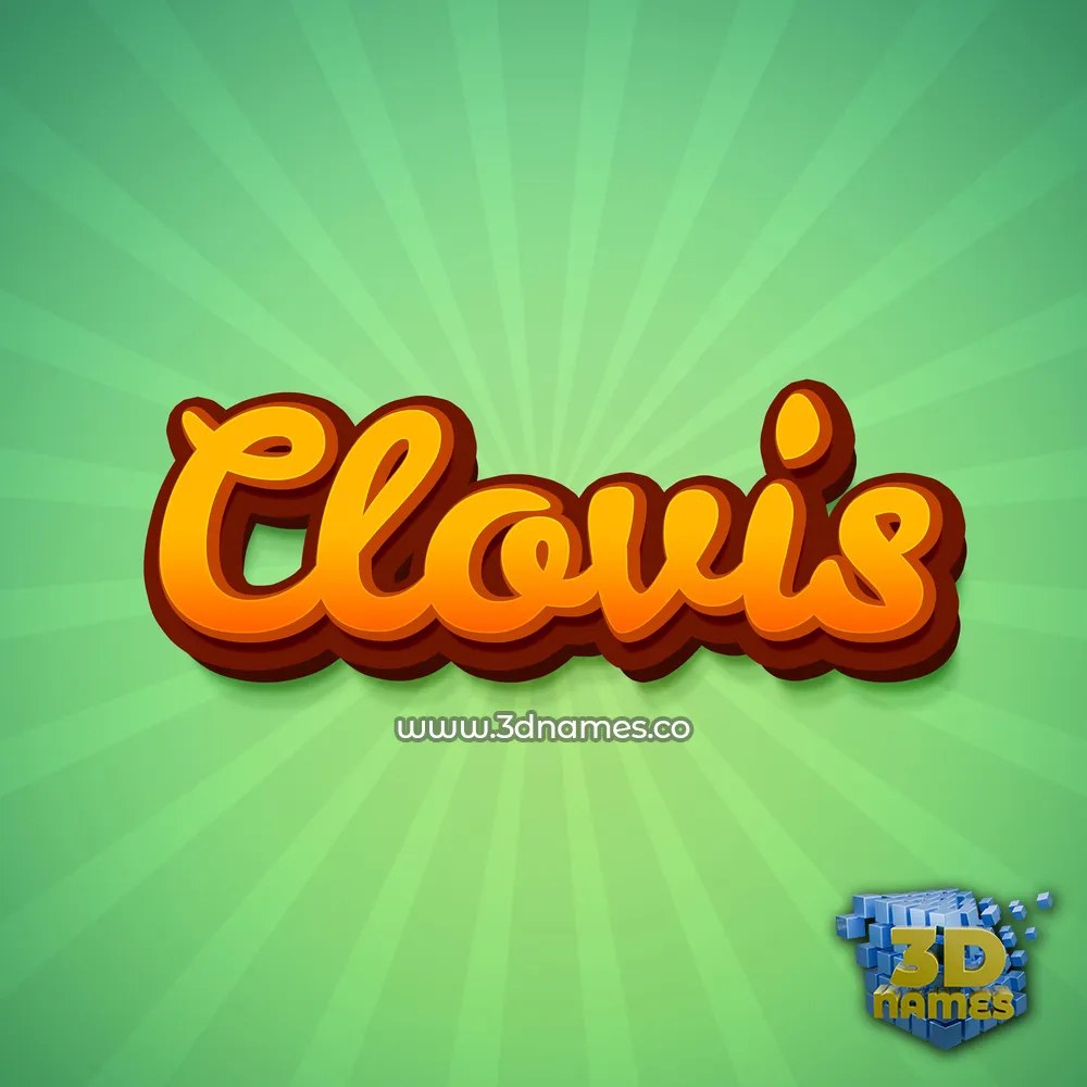 clovis in Green Rays style - 3D name wallpaper