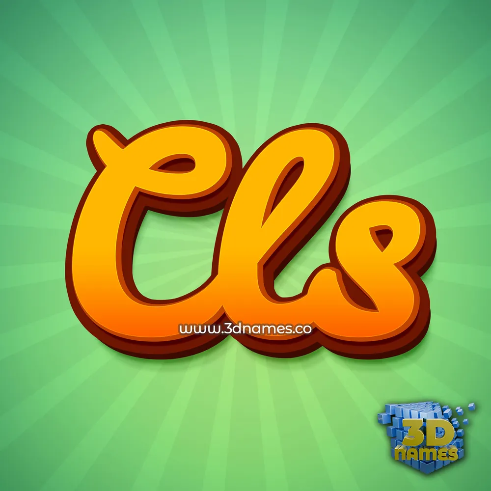 cls in Green Rays style - 3D name wallpaper