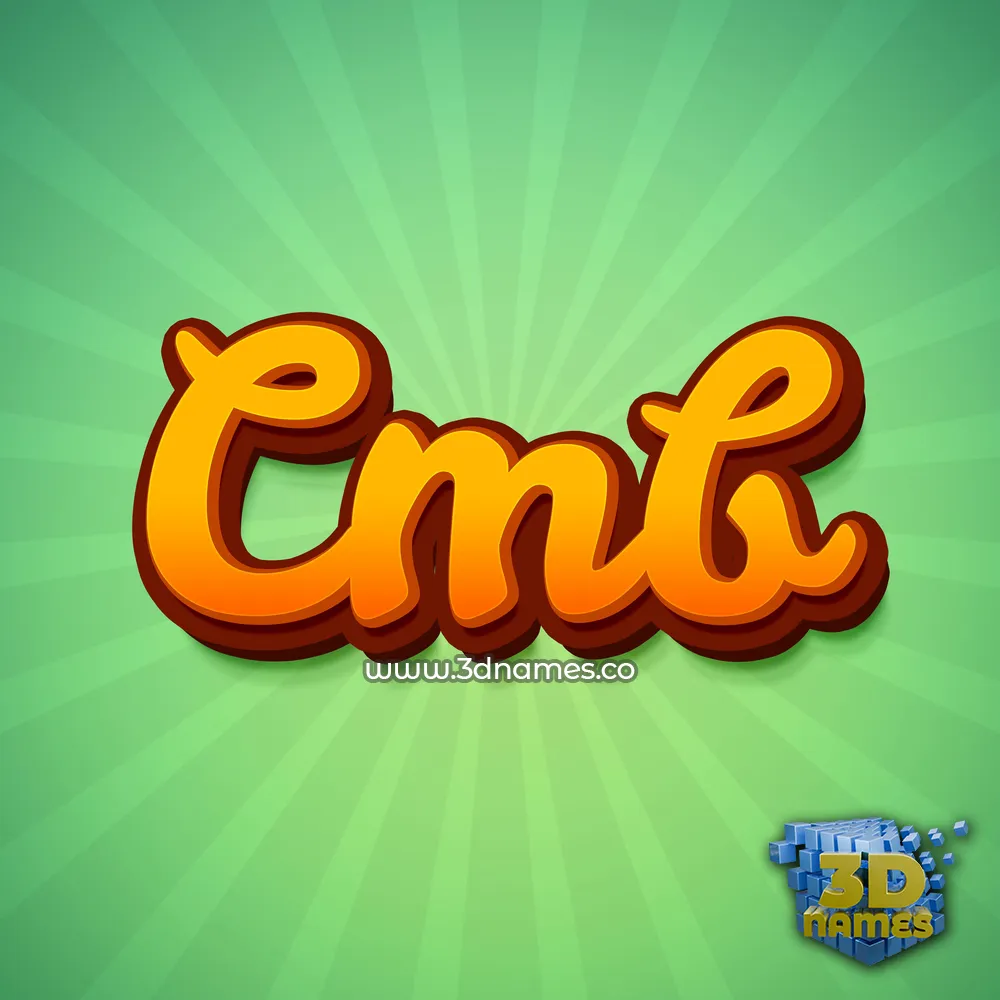 cmb in Green Rays style - 3D name wallpaper