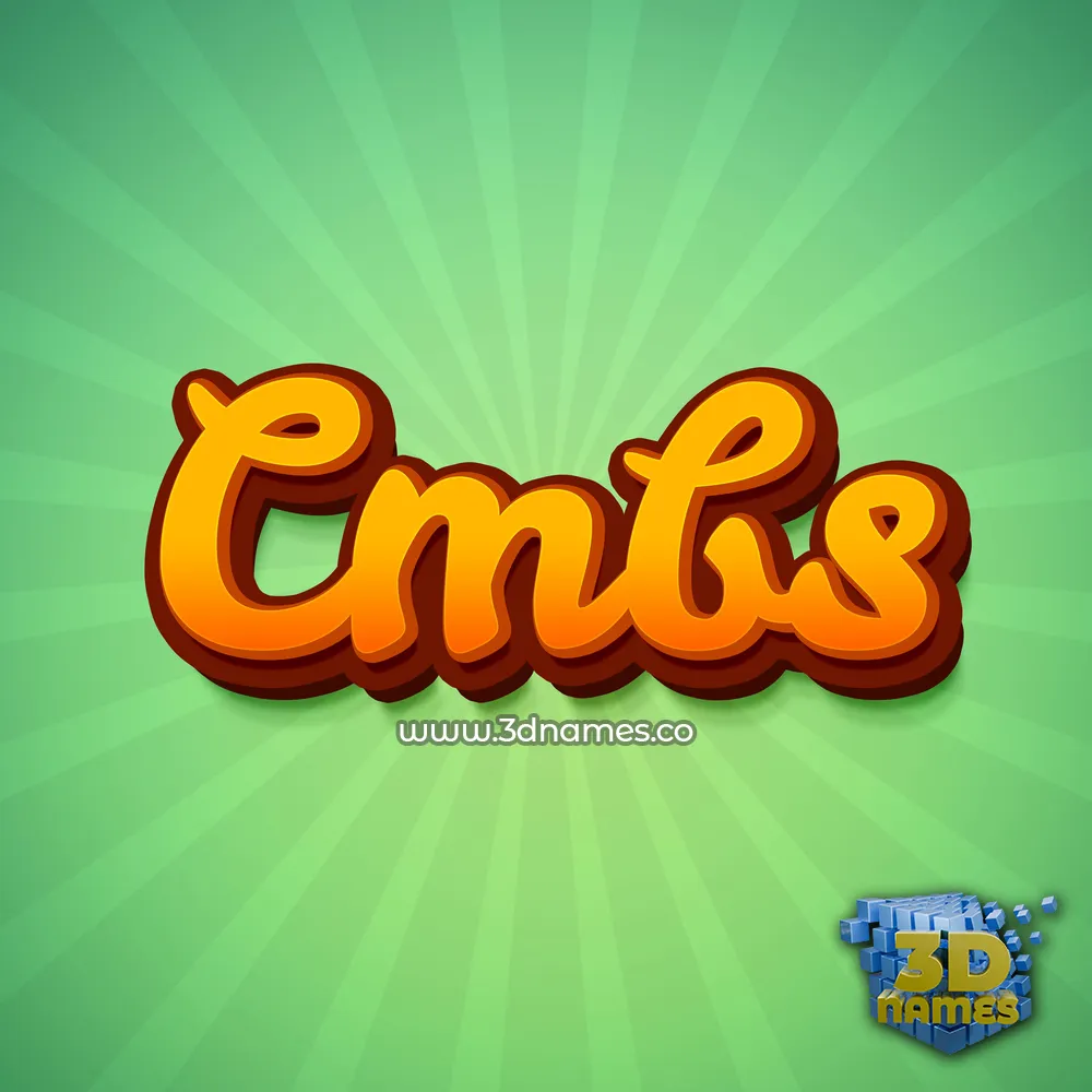cmbs in Green Rays style - 3D name wallpaper
