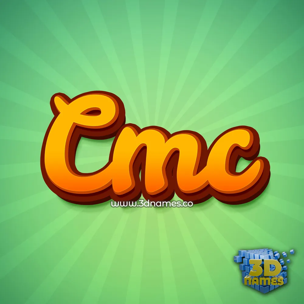 cmc in Green Rays style - 3D name wallpaper