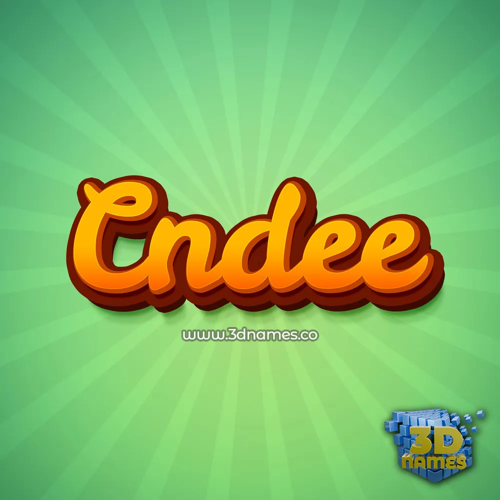 cndee in Green Rays style - 3D name wallpaper