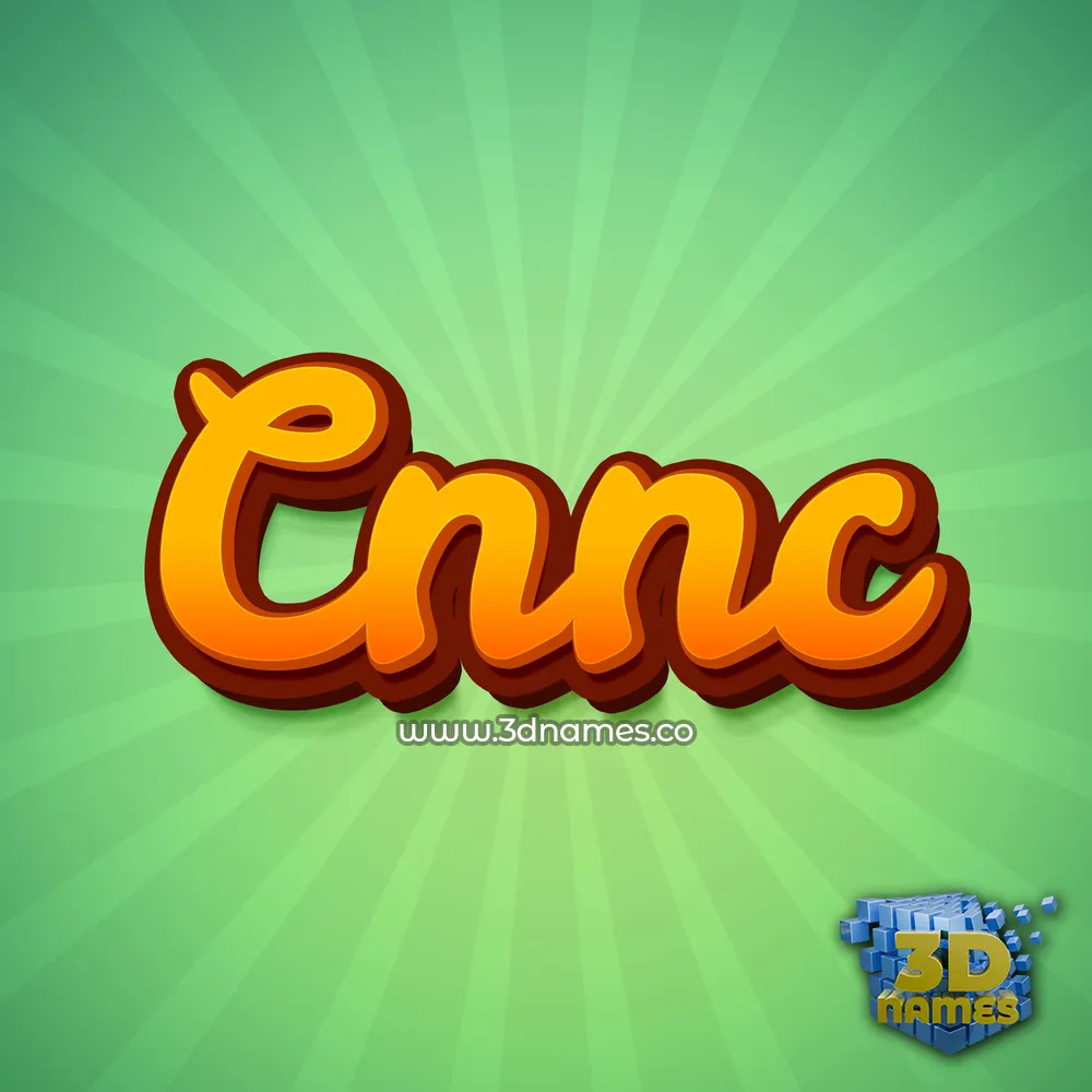 cnnc in Green Rays style - 3D name wallpaper