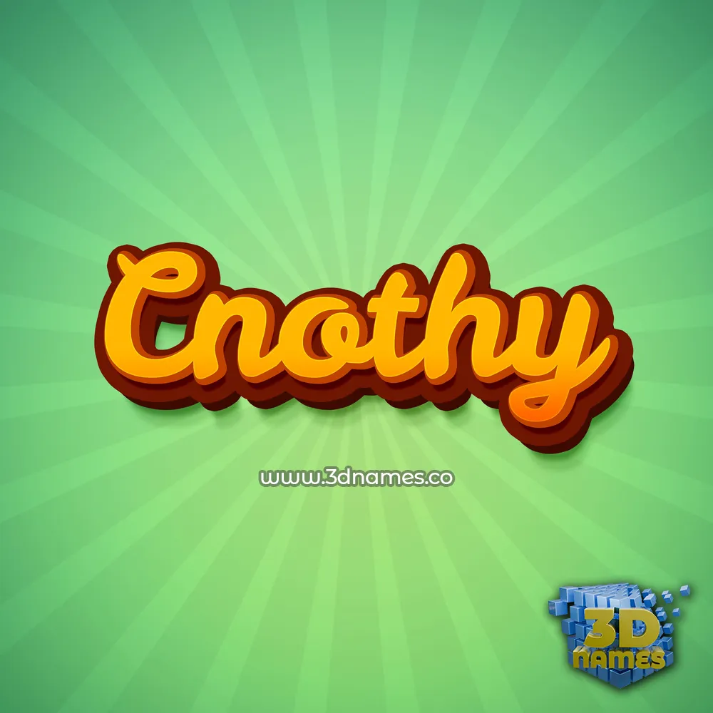 cnothy in Green Rays style - 3D name wallpaper