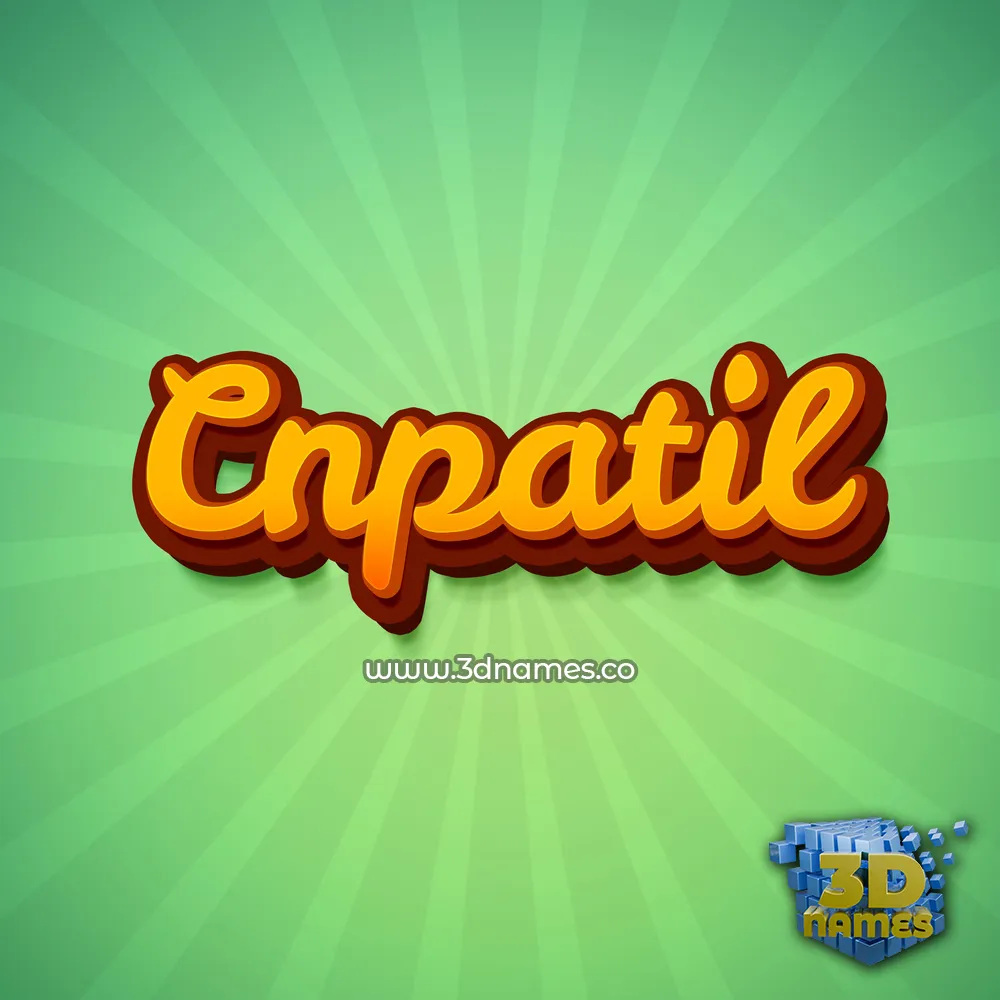 cnpatil in Green Rays style - 3D name wallpaper