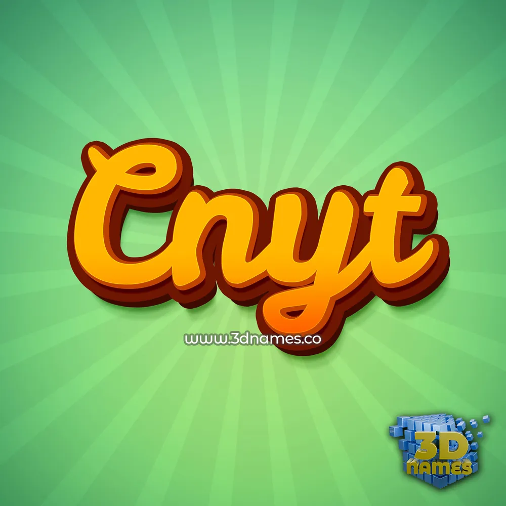 cnyt in Green Rays style - 3D name wallpaper
