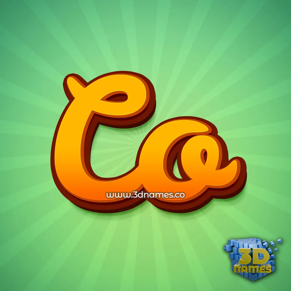 co in Green Rays style - 3D name wallpaper