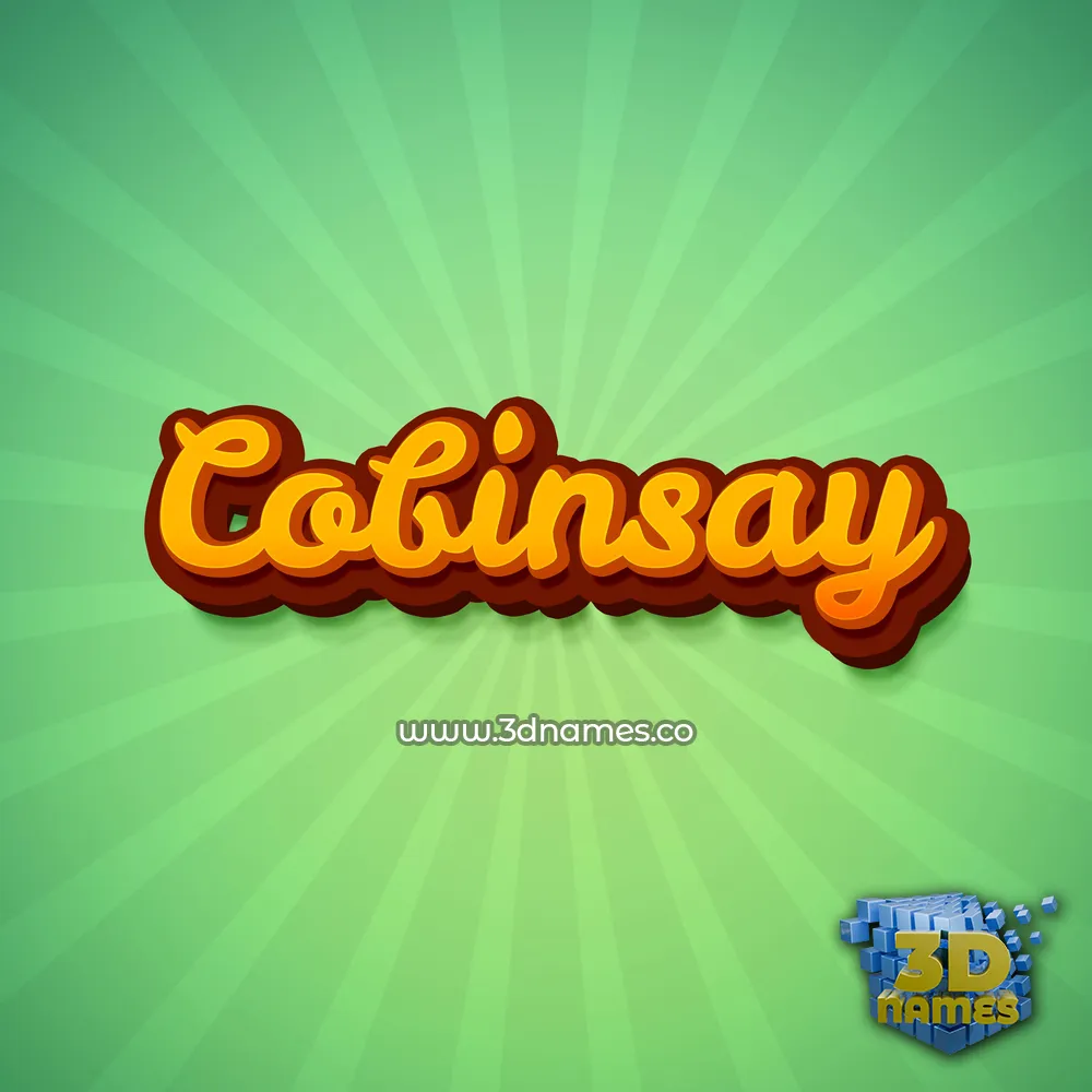 cobinsay in Green Rays style - 3D name wallpaper