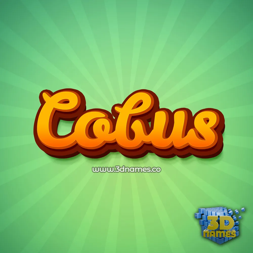 cobus in Green Rays style - 3D name wallpaper