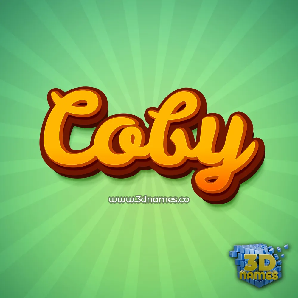 coby in Green Rays style - 3D name wallpaper