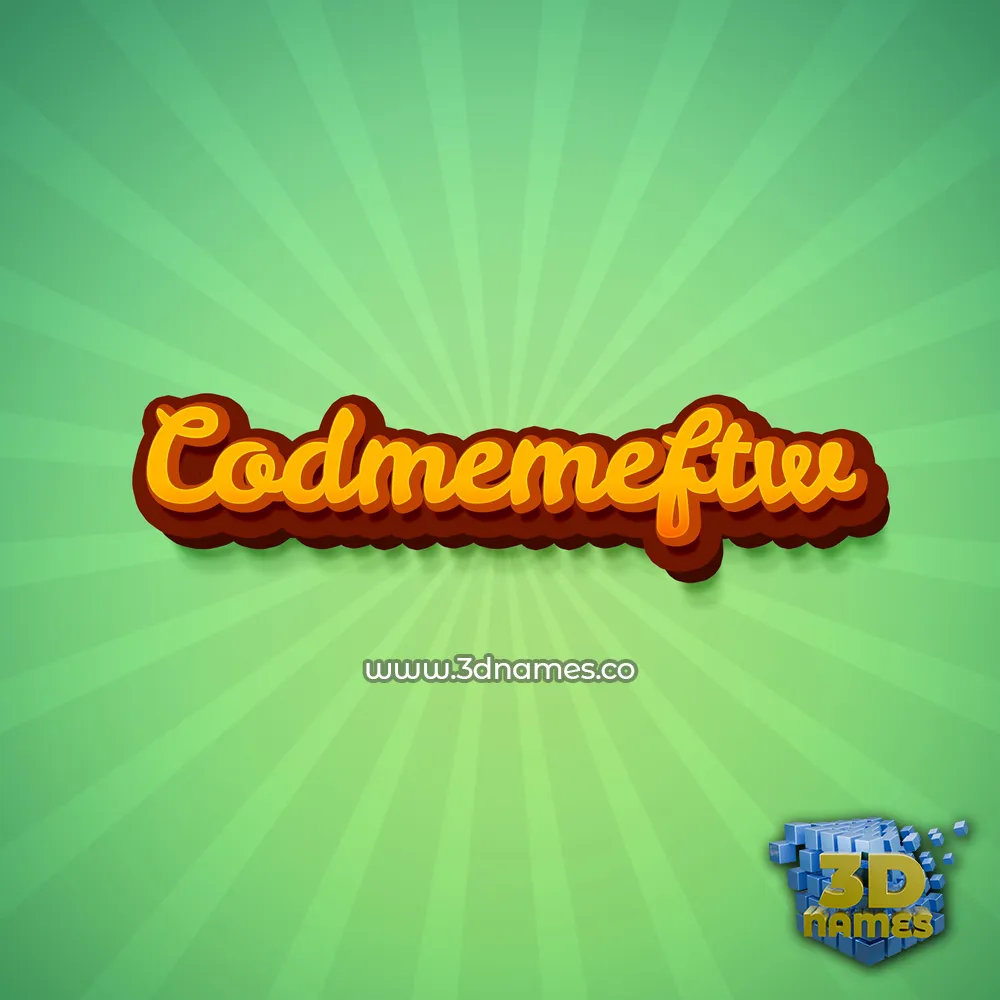 codmemeftw in Green Rays style - 3D name wallpaper