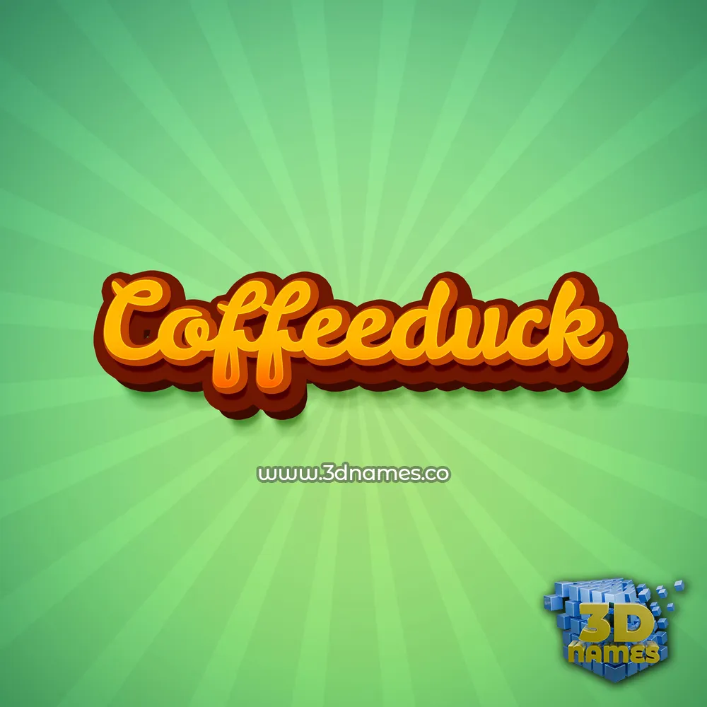 coffeeduck in Green Rays style - 3D name wallpaper
