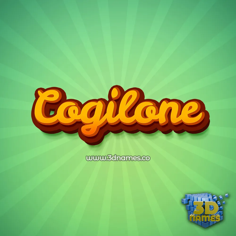 cogilone in Green Rays style - 3D name wallpaper