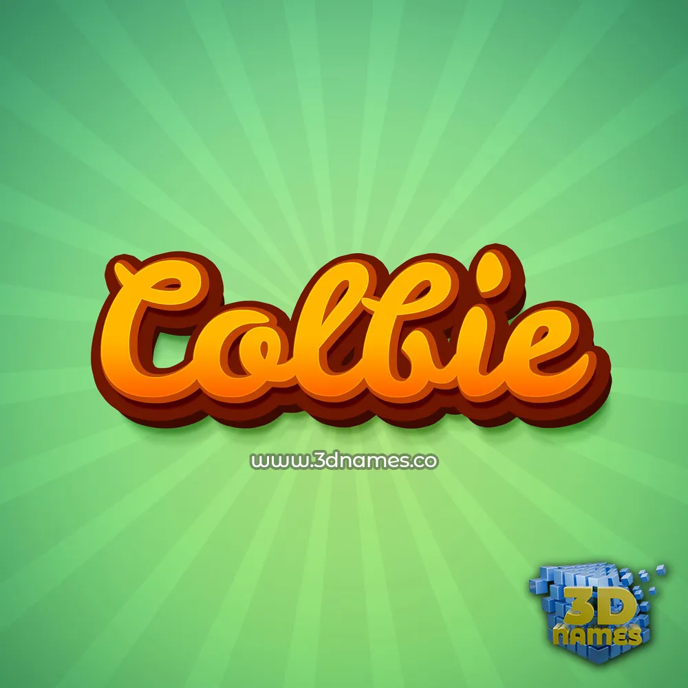 colbie in Green Rays style - 3D name wallpaper