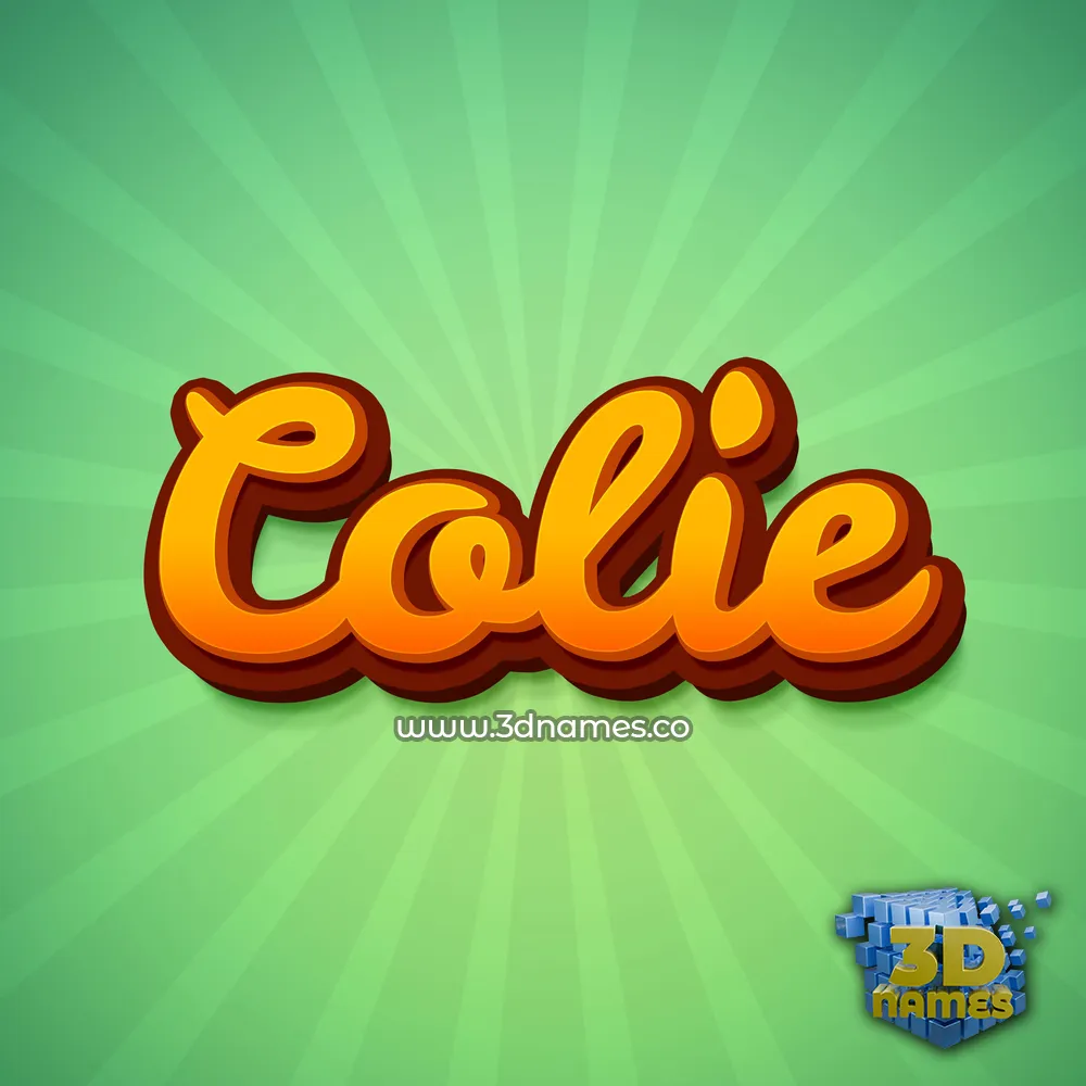 colie in Green Rays style - 3D name wallpaper