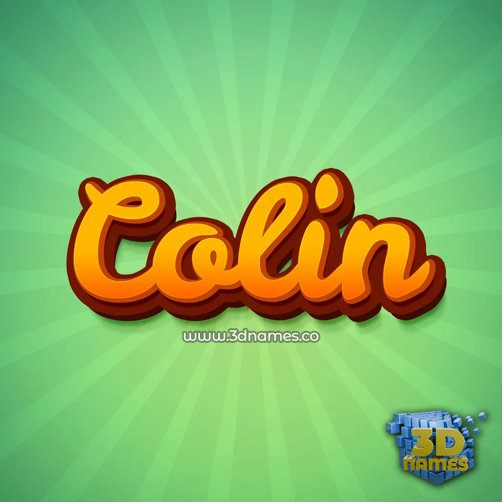 colin in Green Rays style - 3D name wallpaper