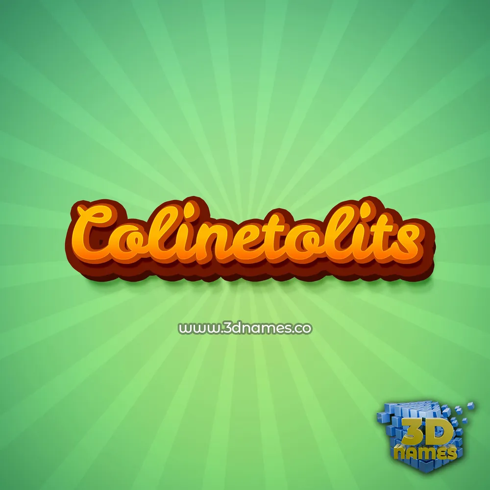 colinetolits in Green Rays style - 3D name wallpaper