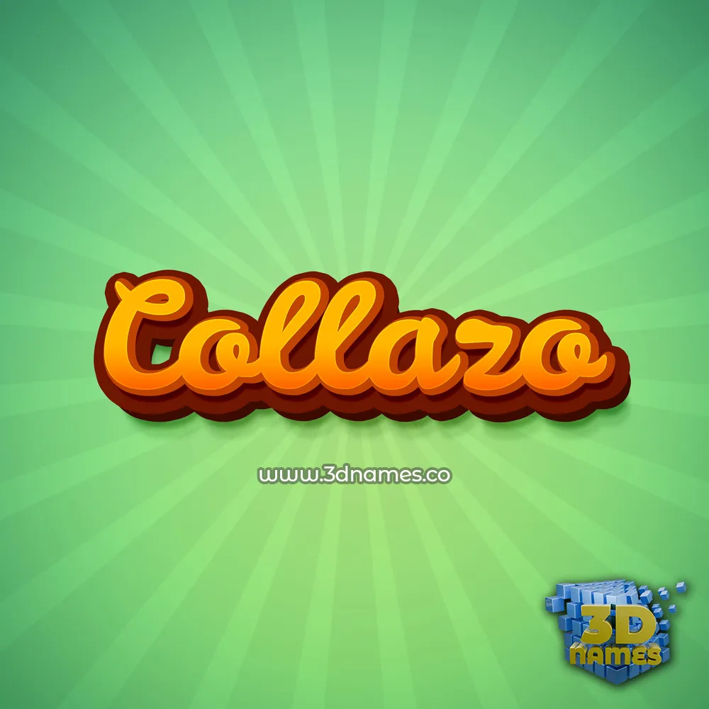collazo in Green Rays style - 3D name wallpaper