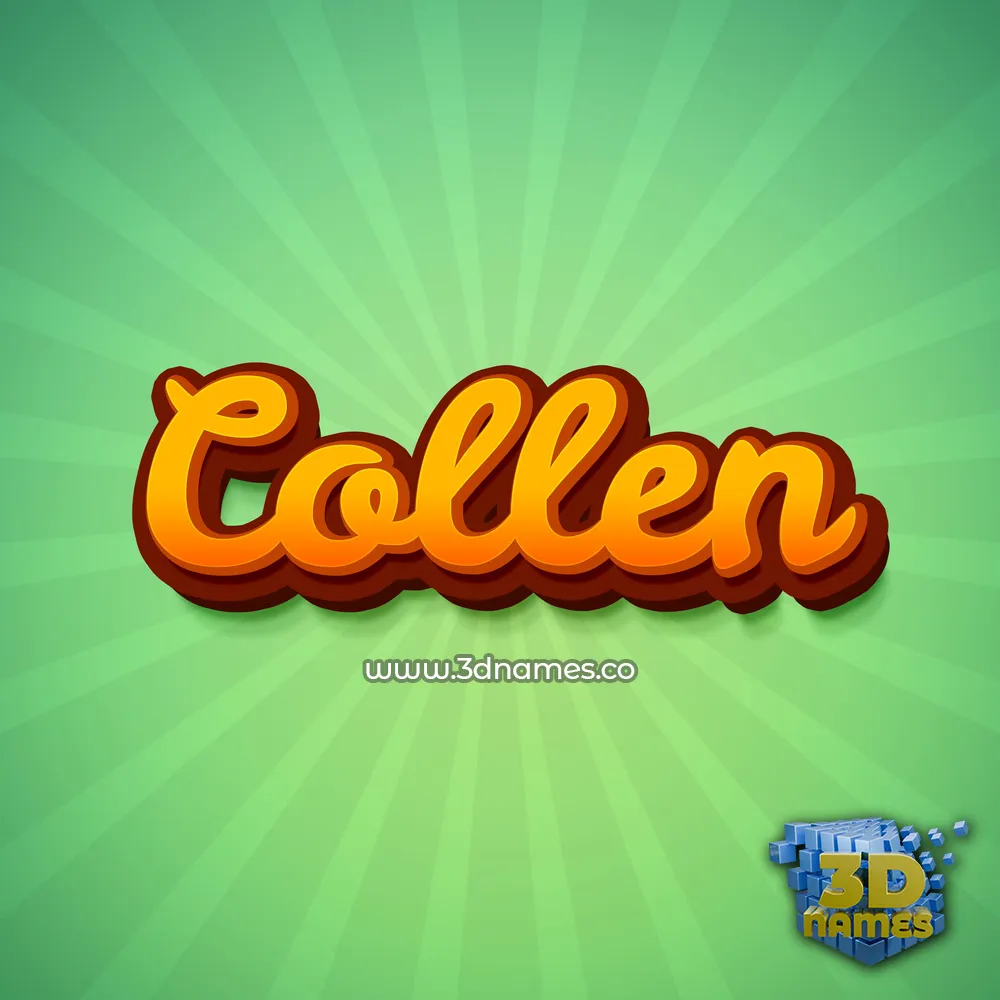 collen in Green Rays style - 3D name wallpaper