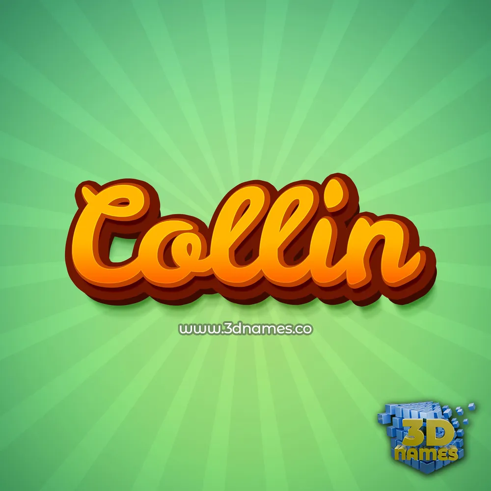 collin in Green Rays style - 3D name wallpaper