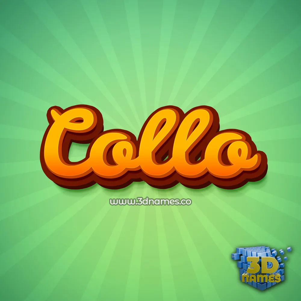 collo in Green Rays style - 3D name wallpaper