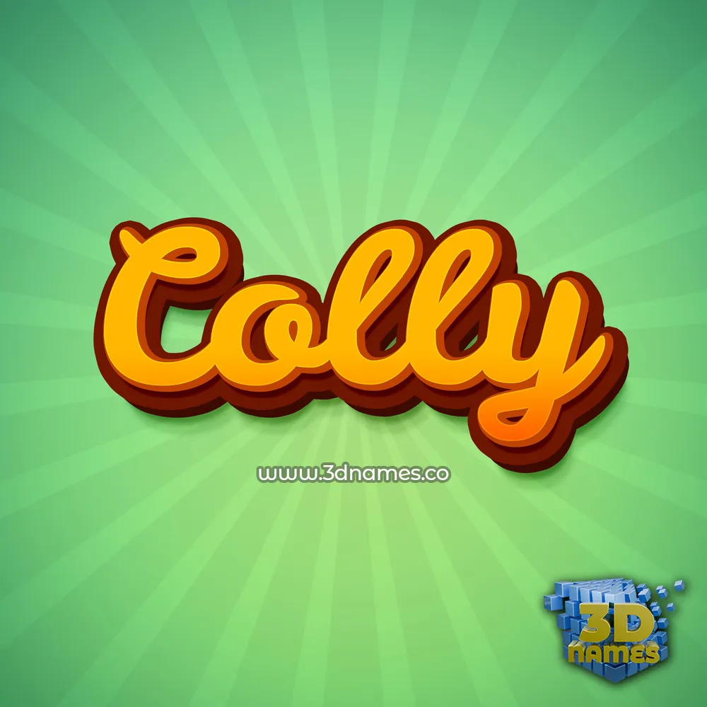 colly in Green Rays style - 3D name wallpaper