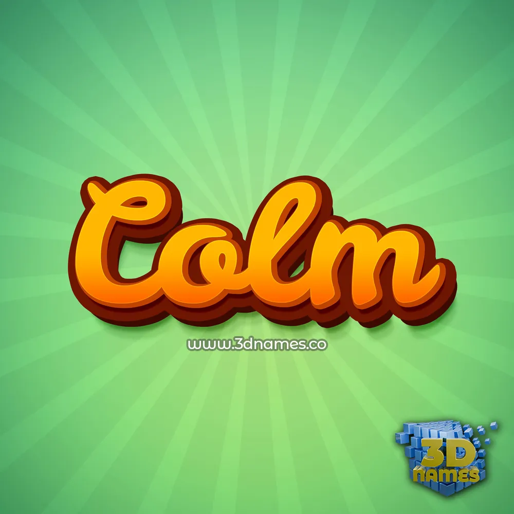 colm in Green Rays style - 3D name wallpaper