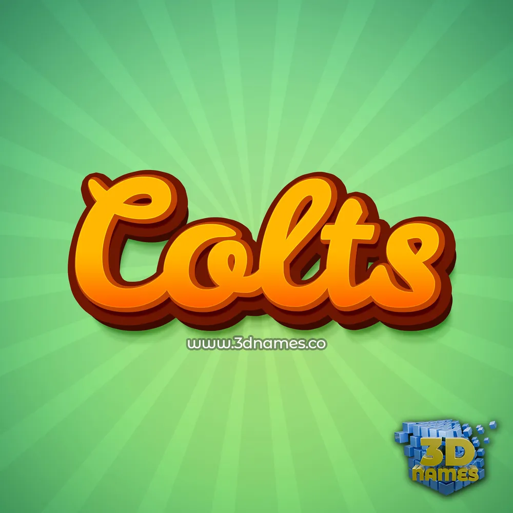 colts in Green Rays style - 3D name wallpaper