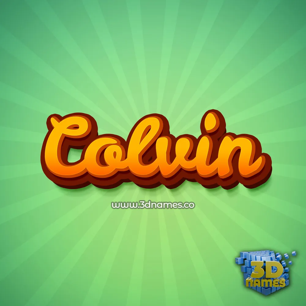 colvin in Green Rays style - 3D name wallpaper