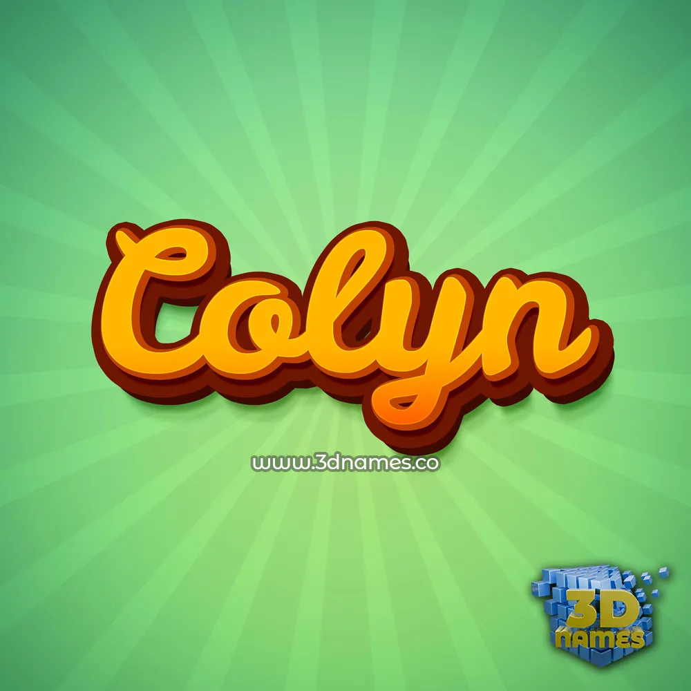 colyn in Green Rays style - 3D name wallpaper