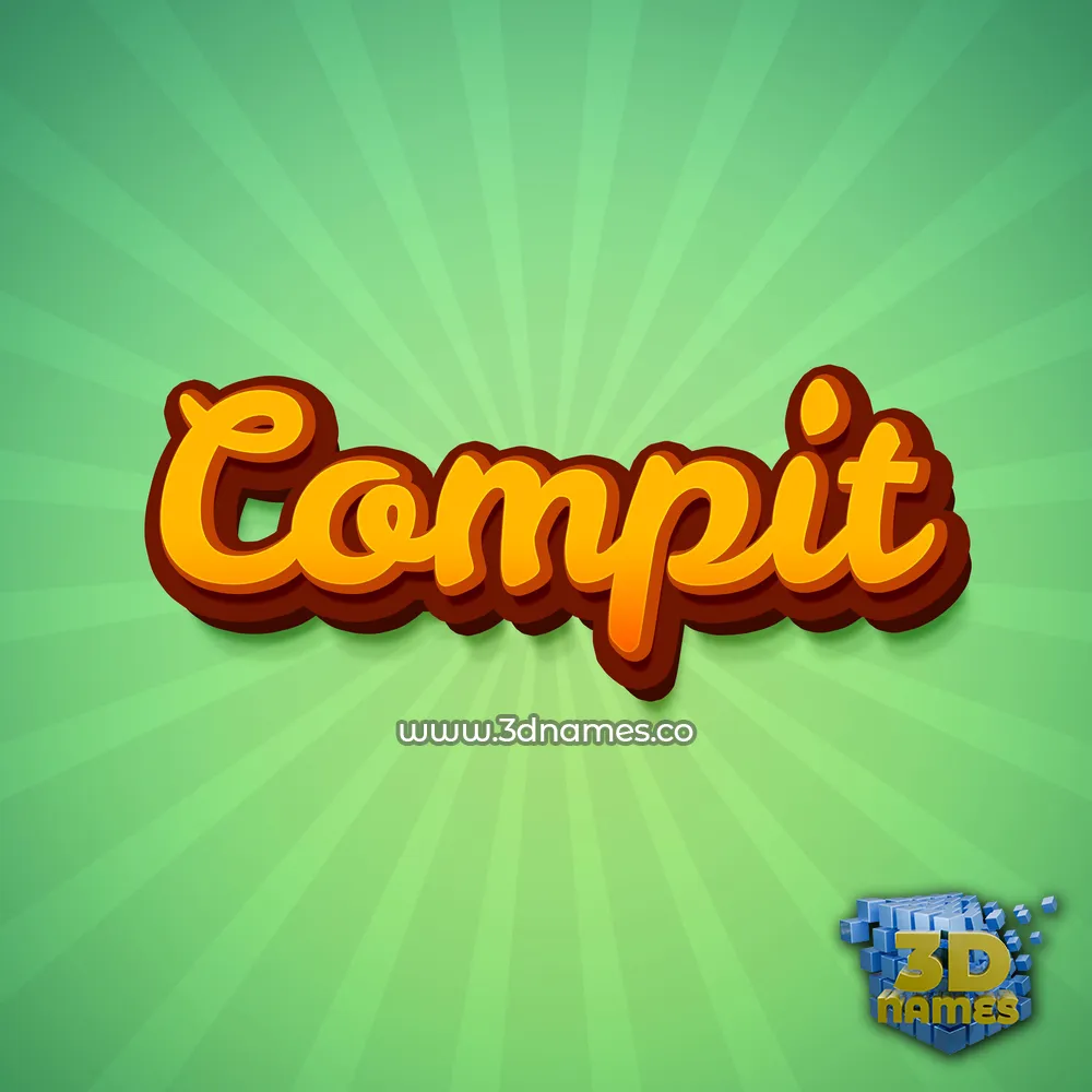 compit in Green Rays style - 3D name wallpaper