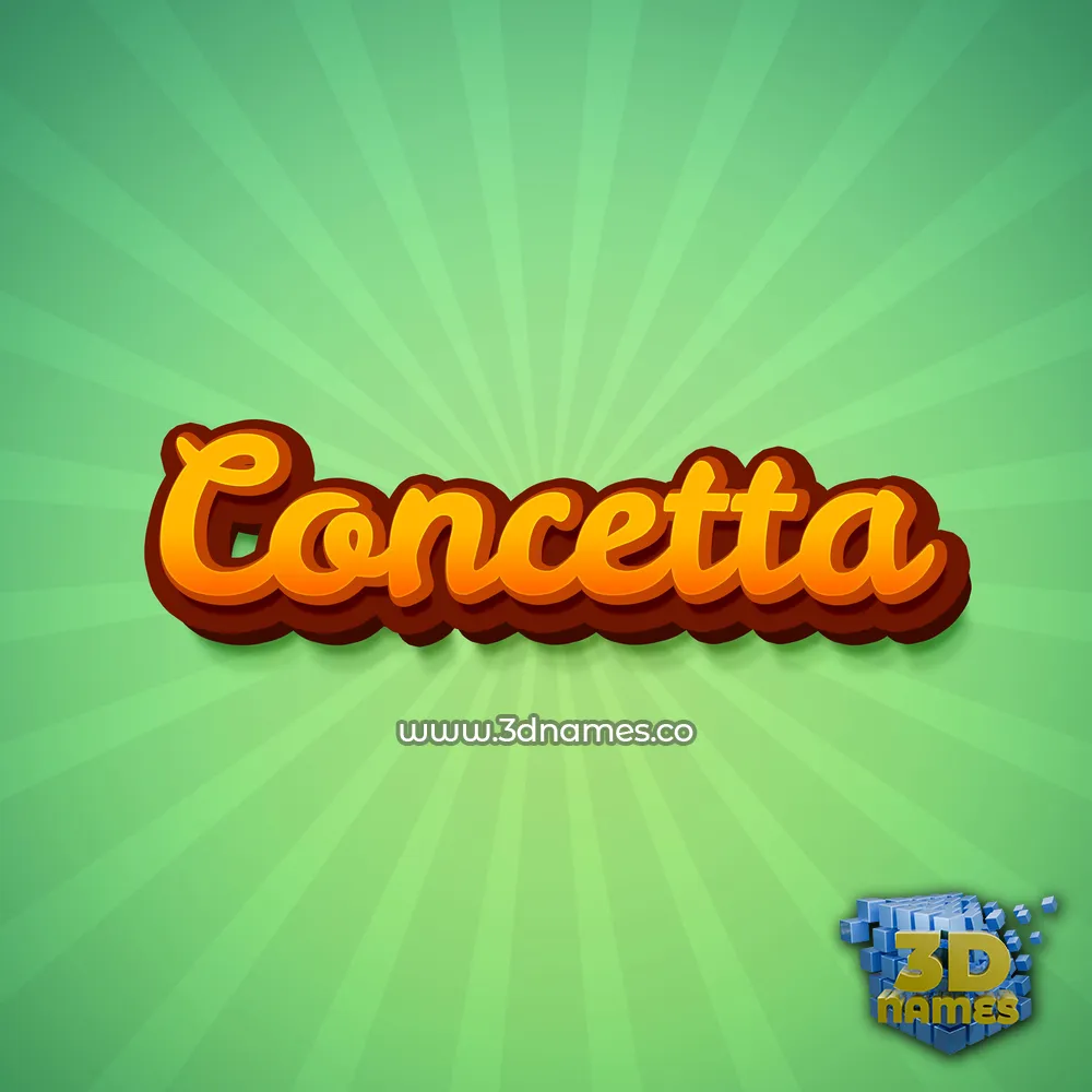 concetta in Green Rays style - 3D name wallpaper