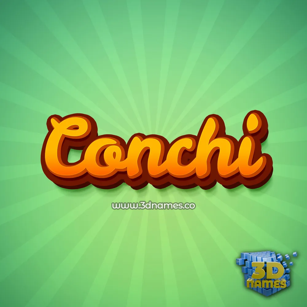 conchi in Green Rays style - 3D name wallpaper